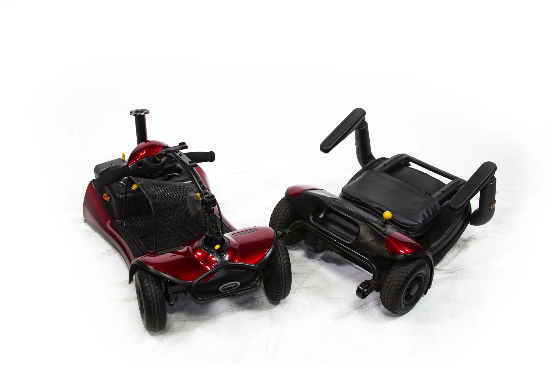 Shoprider Dasher 4 portable scooter disassembled for transport