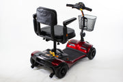 Shoprider Dasher 4 scooter rear quarter view with seat and basket