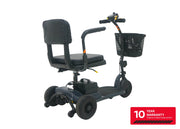 Shoprider Echo+ mobility scooter rear quarter view with seat and basket