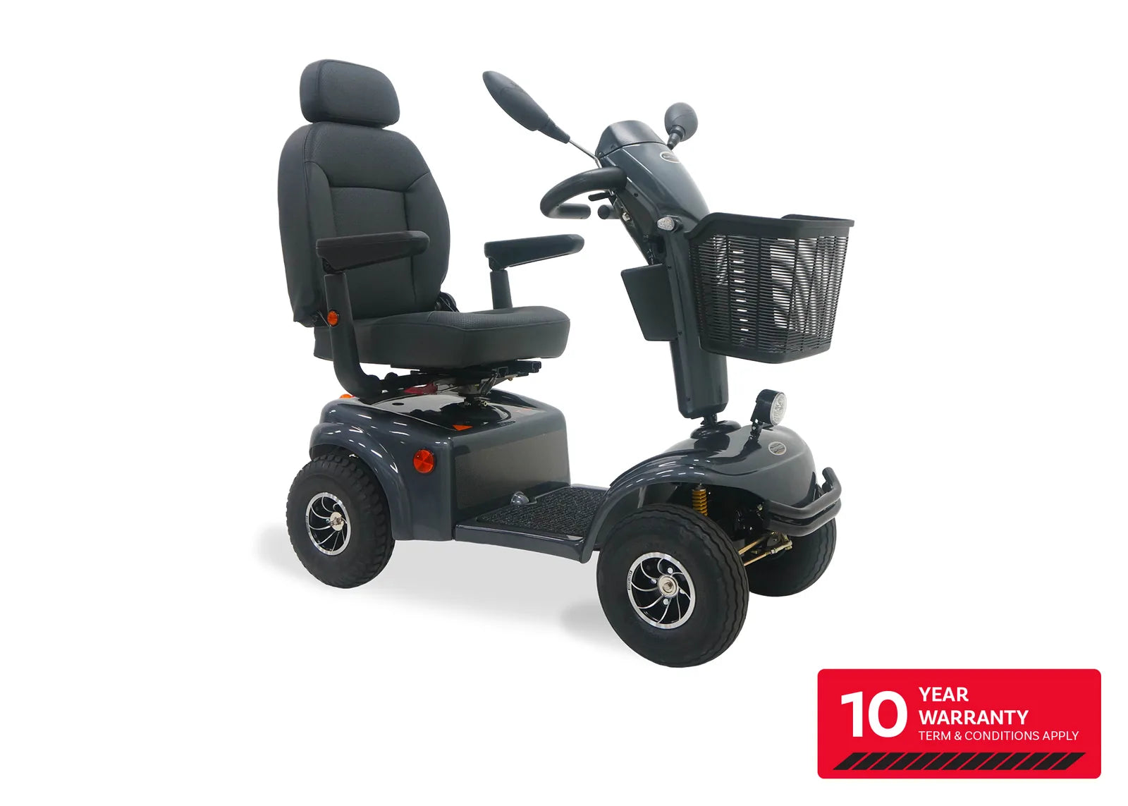 Shoprider Expedition XL4 deluxe captain seat and comfort features
